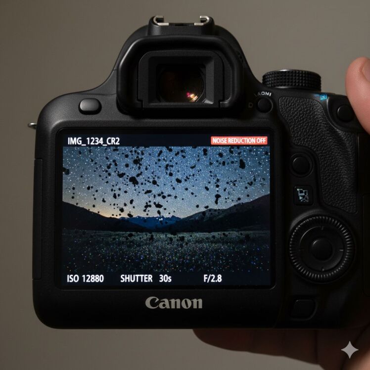 نقاط سیاه و نویز دوربین کانن و نگهداری سنسور و آسیب‌های تصویری