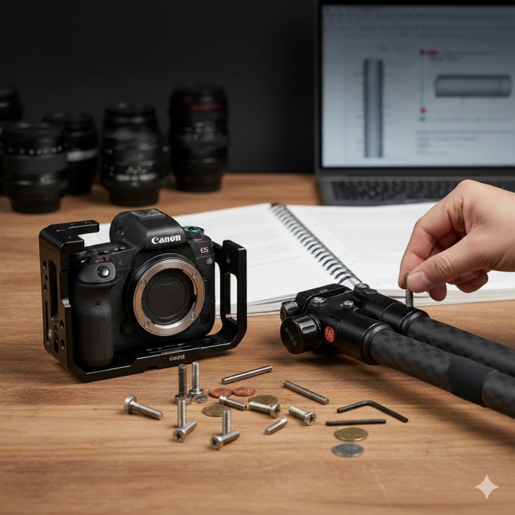 اتصال سه‌پایه | راهنمای انتخاب پیچ مناسب برای جای سه‌پایه دوربین کانن