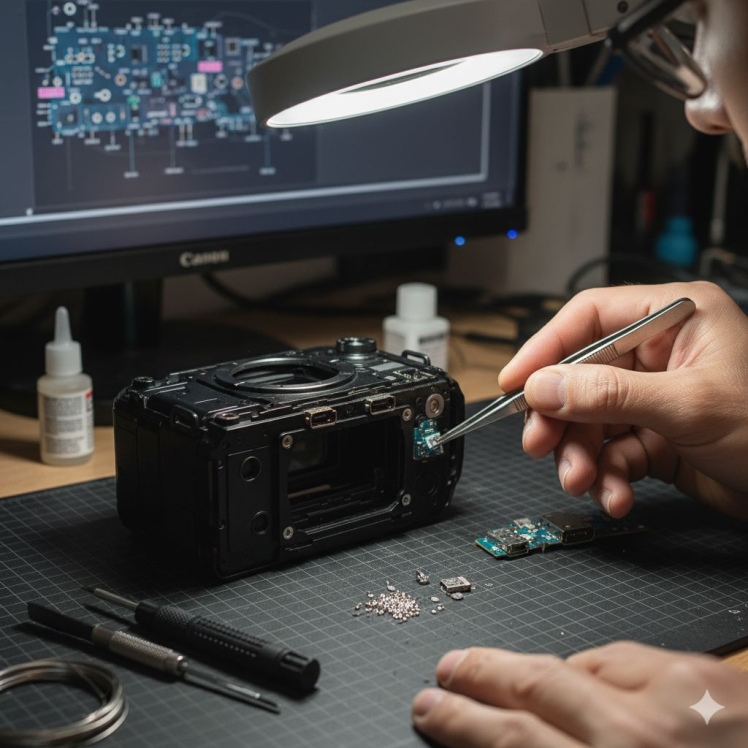 تعمیر پورت USB-C و HDMI | در دوربین‌های میرورلس کانن 