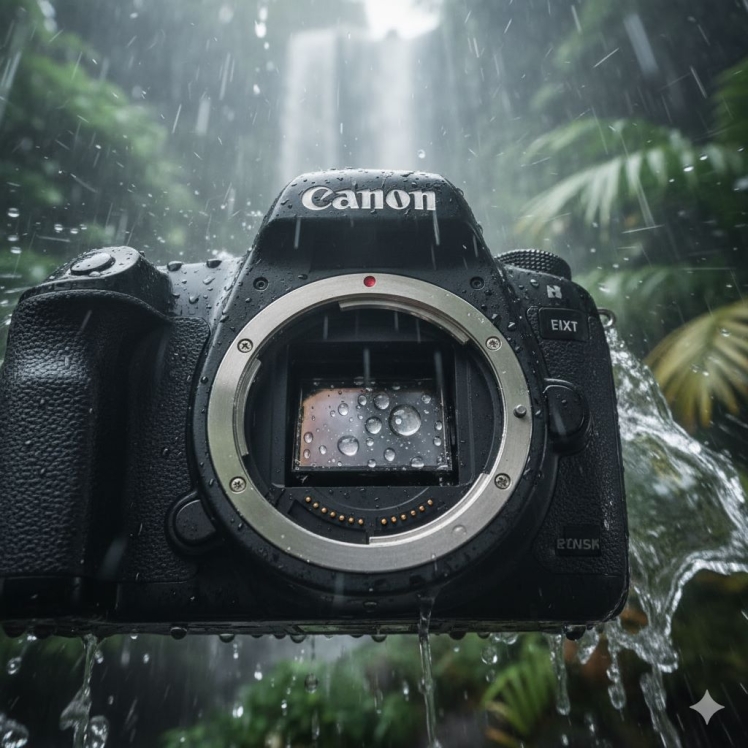 رطوبت سنسور کانن | آسیب‌های ناشی از نفوذ رطوبت در Canon EOS R و RP