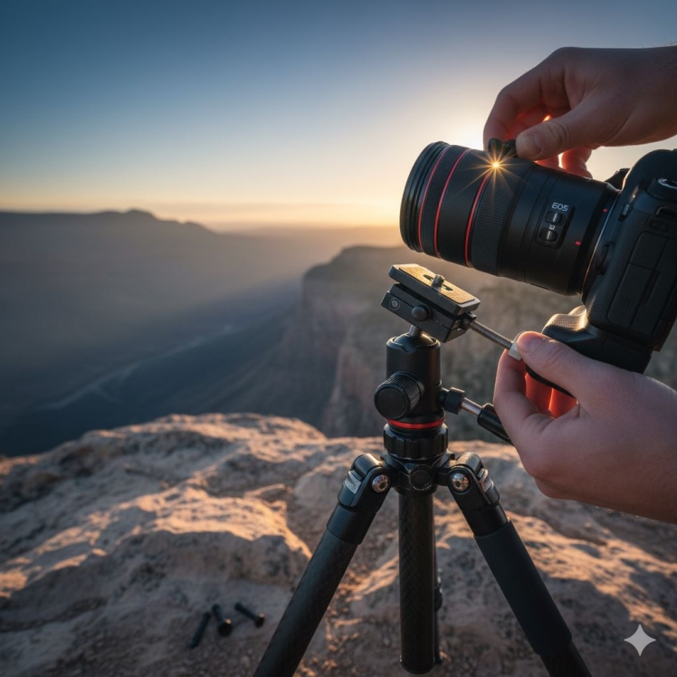 لق زدن سه‌پایه | مشکل لق زدن پیچ سه‌پایه در دوربین‌های کانن 