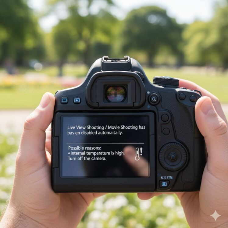 دوربین DSLR کانن مشکل Live View دلایل، عیب‌یابی و روش‌های تعمیر 